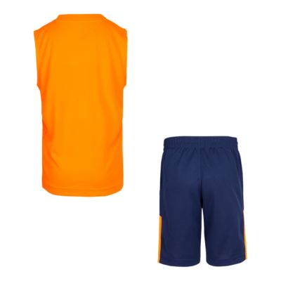 orange nike short set