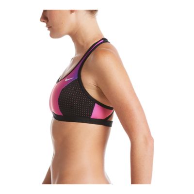 nike solid racerback bikini top