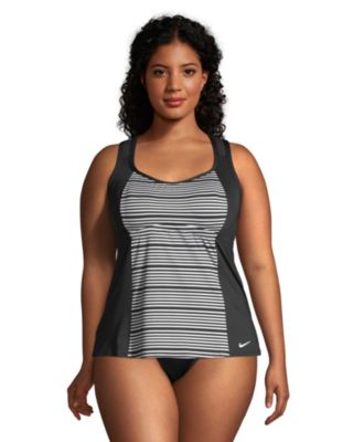 Nike Women's Stripe Plus Size Tankini 