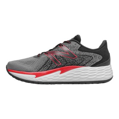 new balance men's fresh foam evare shoes grey with red