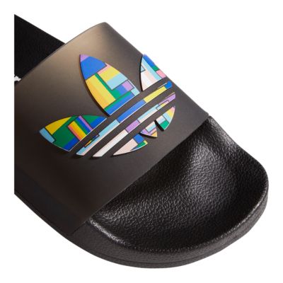 adidas pride adilette slider sandals in white