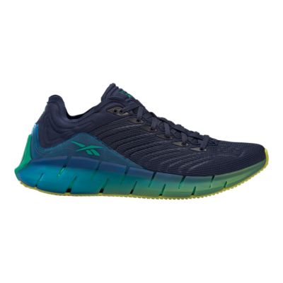 reebok black and green sport shoes