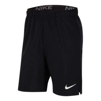 nike men's woven shorts black