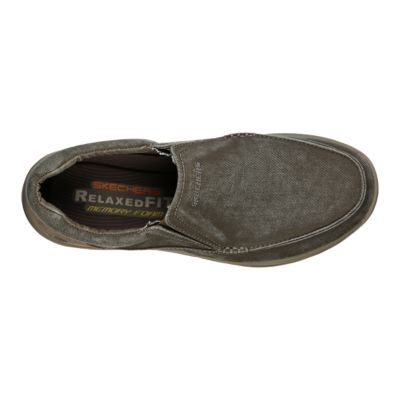 skechers mens canvas slip on