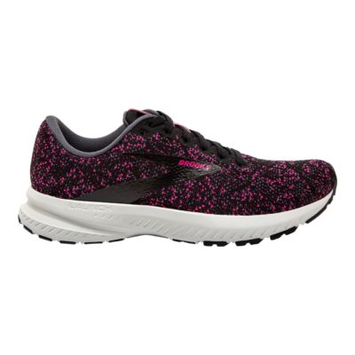 brooks running shoes black and pink