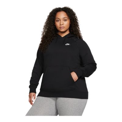 women's plus size black hoodie