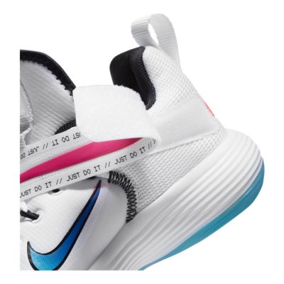 nike react hyperset volleyball shoes pink and blue