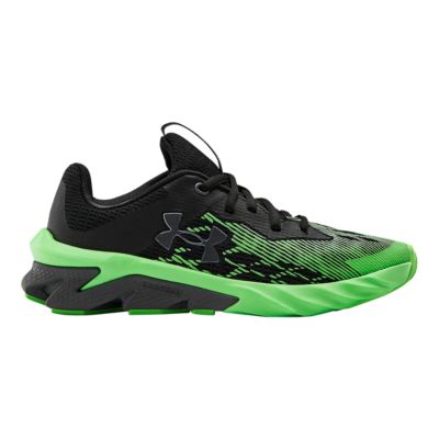 kids black under armour shoes