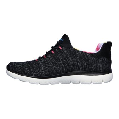 black slip on skechers womens