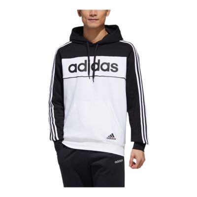 adidas 3 block pullover hoodie pink