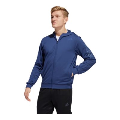 adidas 3 stripe mens hoodie