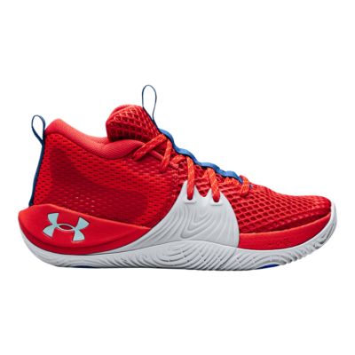 kids red basketball shoes