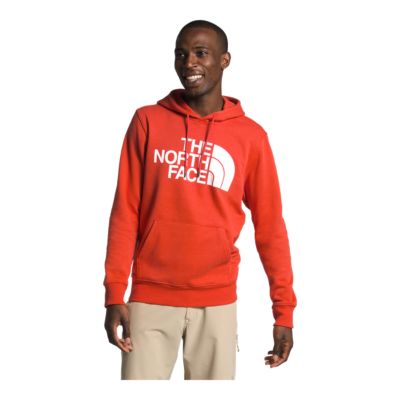 mens red north face hoodie
