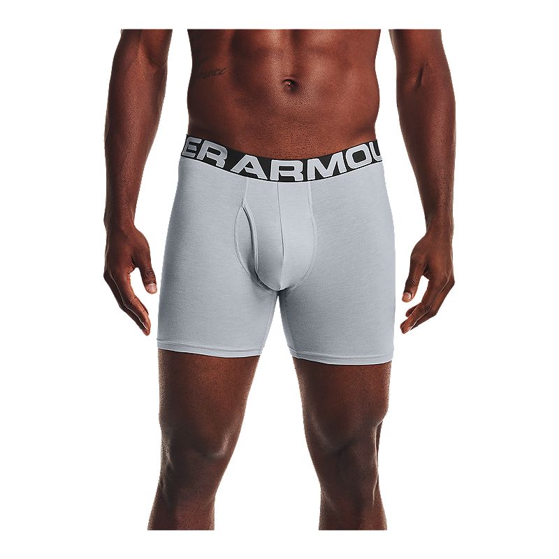 Image of Under Armour Charged 6 Inch Men's Boxerjock® Brief, Cotton Blend Underwear, Quick-Dry
