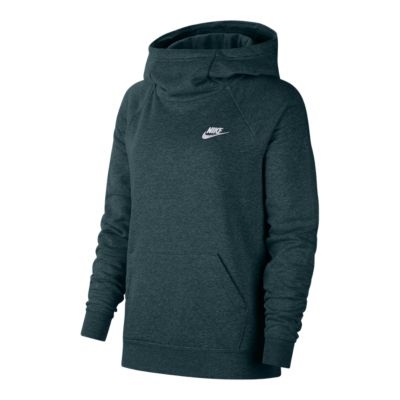 women's nike sportswear funnel neck fleece pullover hoodie