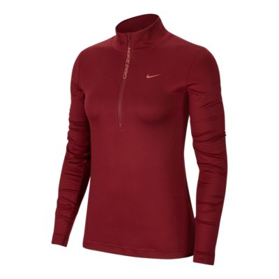 nike pro half zip women's