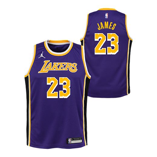 Youth Los Angeles Lakers Jordan LeBron James Swingman Statement Jersey Youth Los Angeles Lakers Jordan LeBron James Swingman Statement Jersey