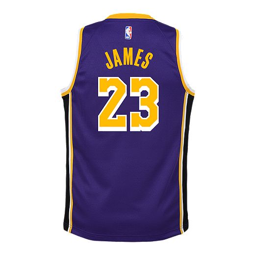Youth Los Angeles Lakers Jordan LeBron James Swingman Statement Jersey