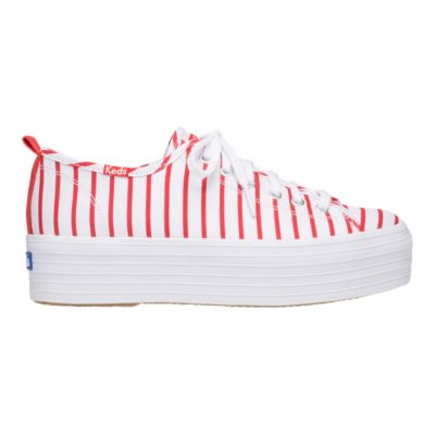 white keds with red stripe