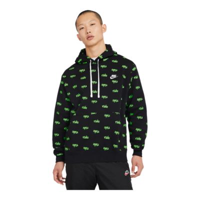 nike men's sportswear club all over print pullover hoodie