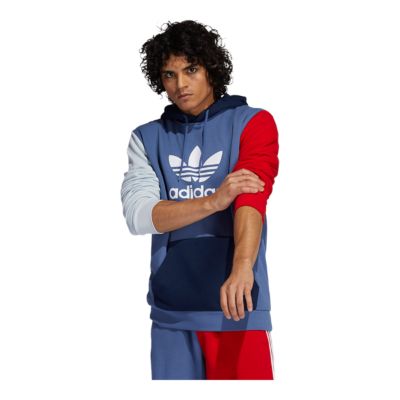 blocked trefoil hoodie