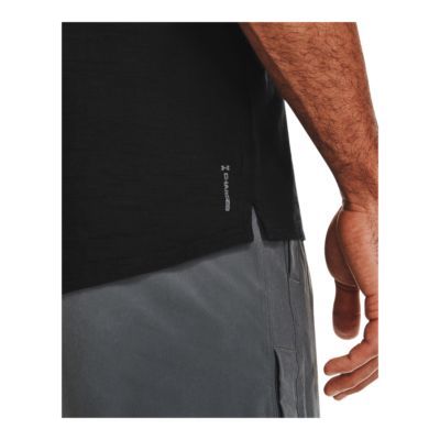 under armour men's project rock charged cotton short sleeve hoodie