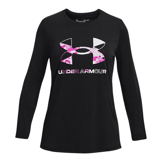Under Armour Girls' Tech Big Logo Long Sleeve T-Shirt 