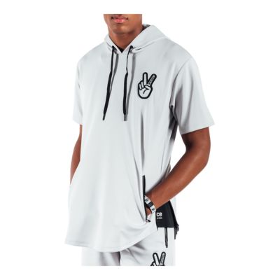 short sleeve athletic hoodie