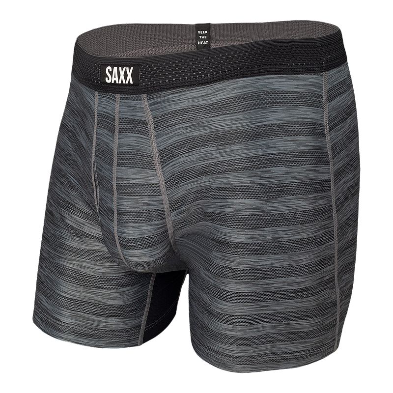Image of SAXX Droptemp Hotshot Stripe Men's Boxer Brief, Workout Underwear, Quick-Dry