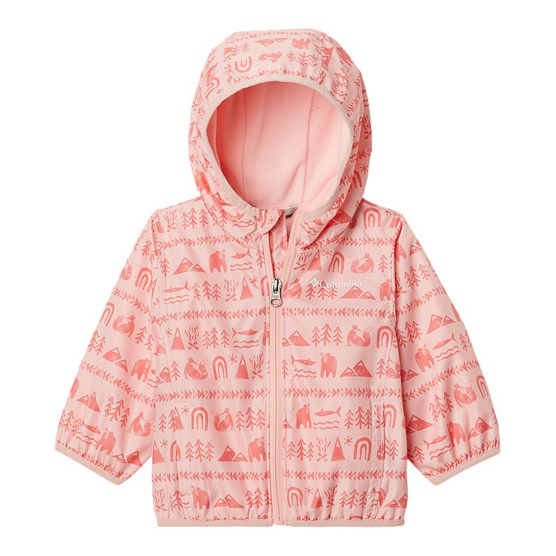 Infant/Toddler Pink Clover Polkadot 3-6 Months Columbia Kids Baby Girls Mini Pixel Grabber¿ II Wind Jacket