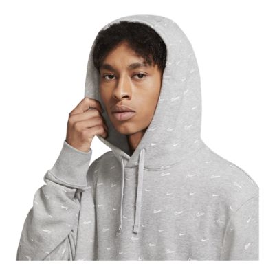 men's nike sportswear club printed pullover hoodie