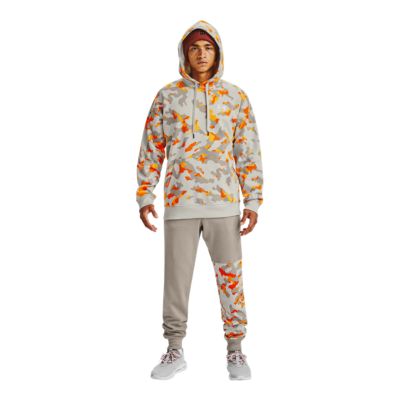 camo and orange under armour hoodie