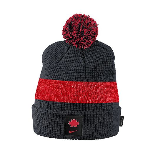 postre Compuesto antiguo Team Canada Nike Sideline Cuffed Pom Knit Hat, IIHF, Hockey | Sport Chek