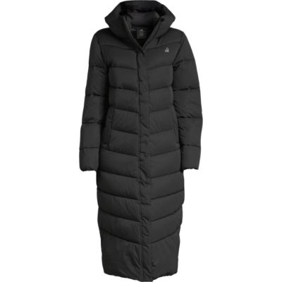 black extra long puffer coat