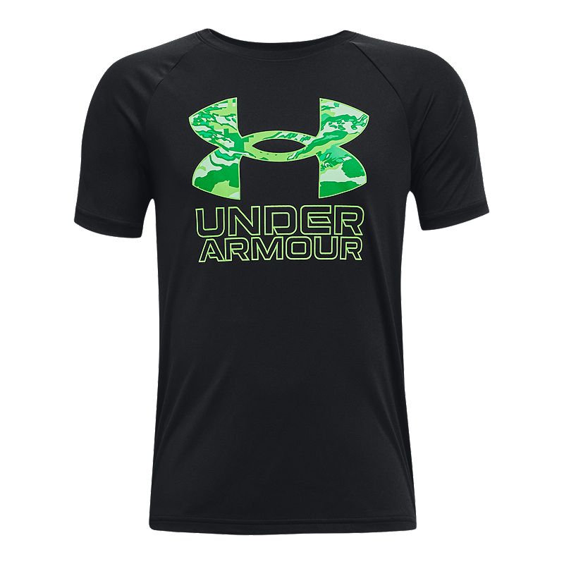 Under Armour Boys' Tech Hybrid Print Fill Logo T-Shirt 
