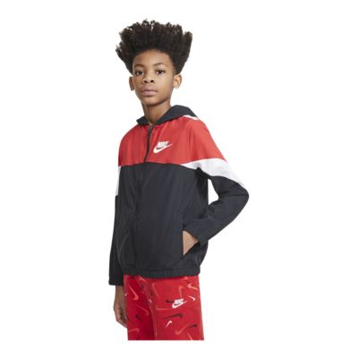 nike sportswear black windbreaker jacket