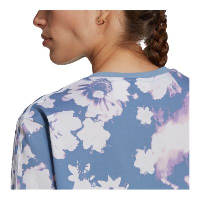 adidas blue floral shirt