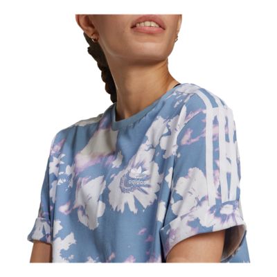 adidas blue floral shirt