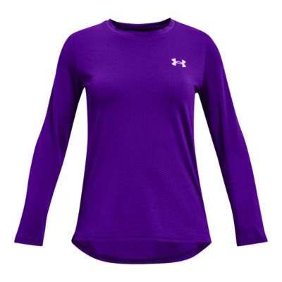 purple under armour long sleeve shirt