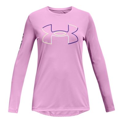 Under Armor Girls Big Logo Slash Long Sleeve