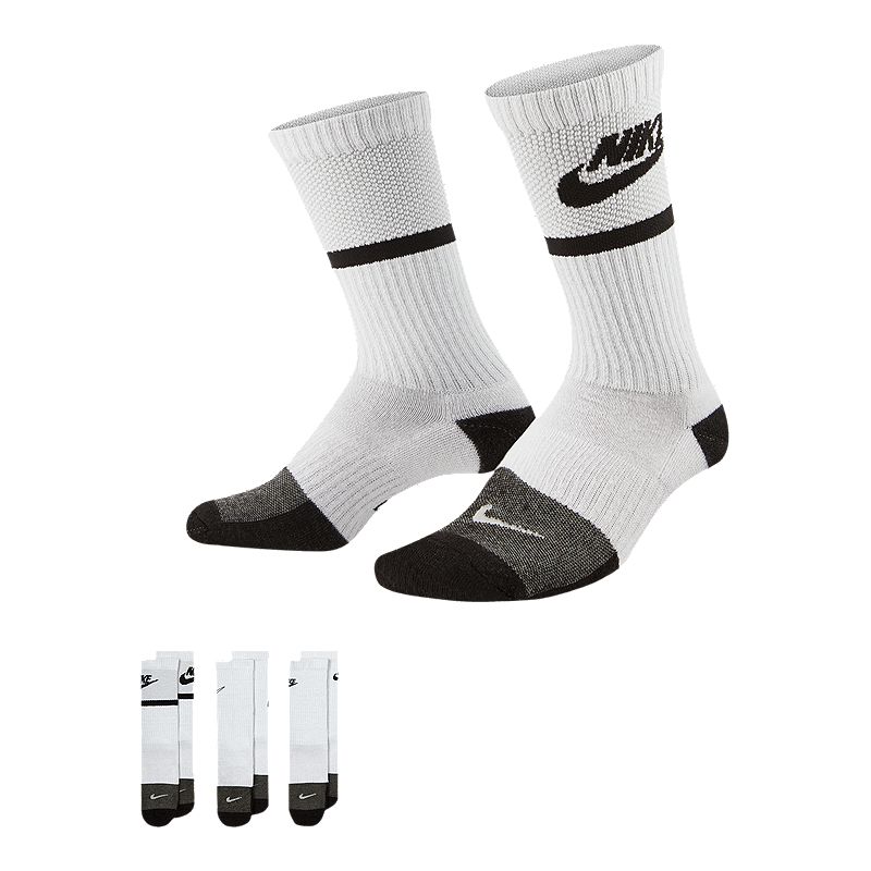 Nike Girls' Everyday Cushioned Graphic Crew Socks - 3 Pack | Sport Chek