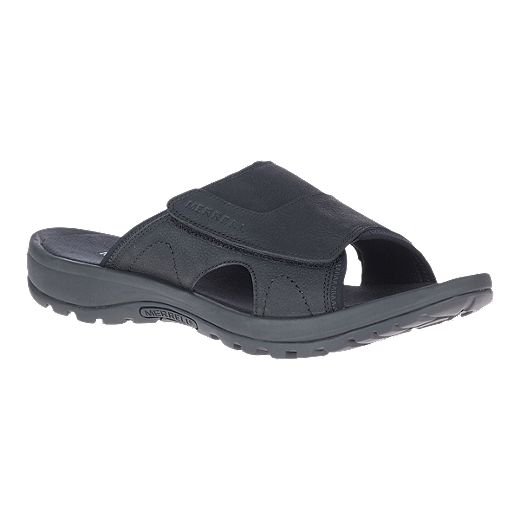 Merrell Sandspur Slide Leather Black Comfort Sandal Men's sizes 7-13 NEW!!! 