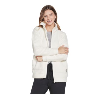 womens white sherpa jacket