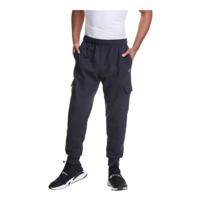 mens fleece cargo joggers