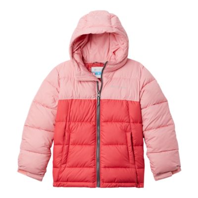 columbia pink puffer jacket