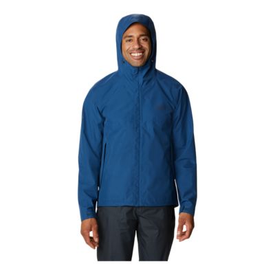 mens waterproof hooded rain jacket