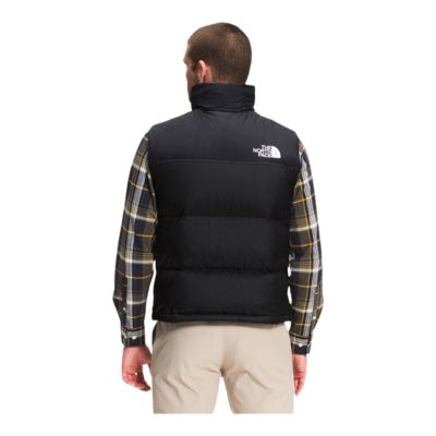 grey north face vest