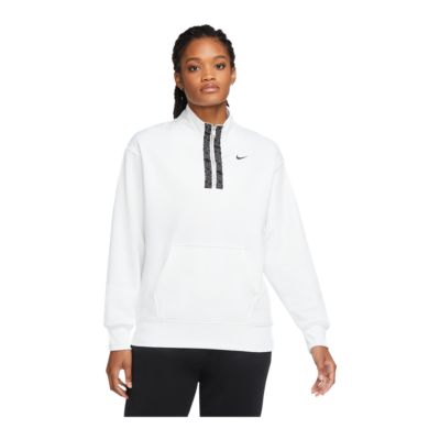 nike women's half zip white