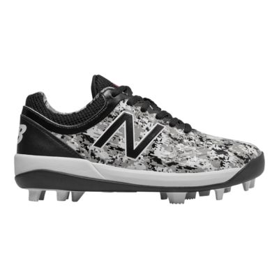 new balance baseball cleats black and white