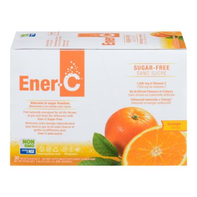 Ener C 1000 Mg Vitamin C Multivitamin Drink Mix Sf Orange 30 Pack Sport Chek
